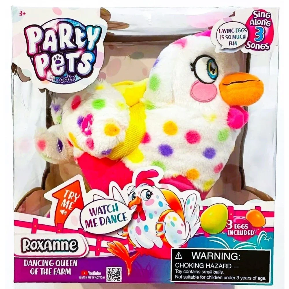 New Party Pets Roxanne Dancing Queen of the Farm Interactive Easter Chicken Toy